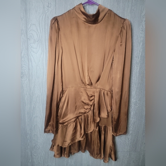 IRO Osium Mini Dress in Camel - Picture 2 of 5